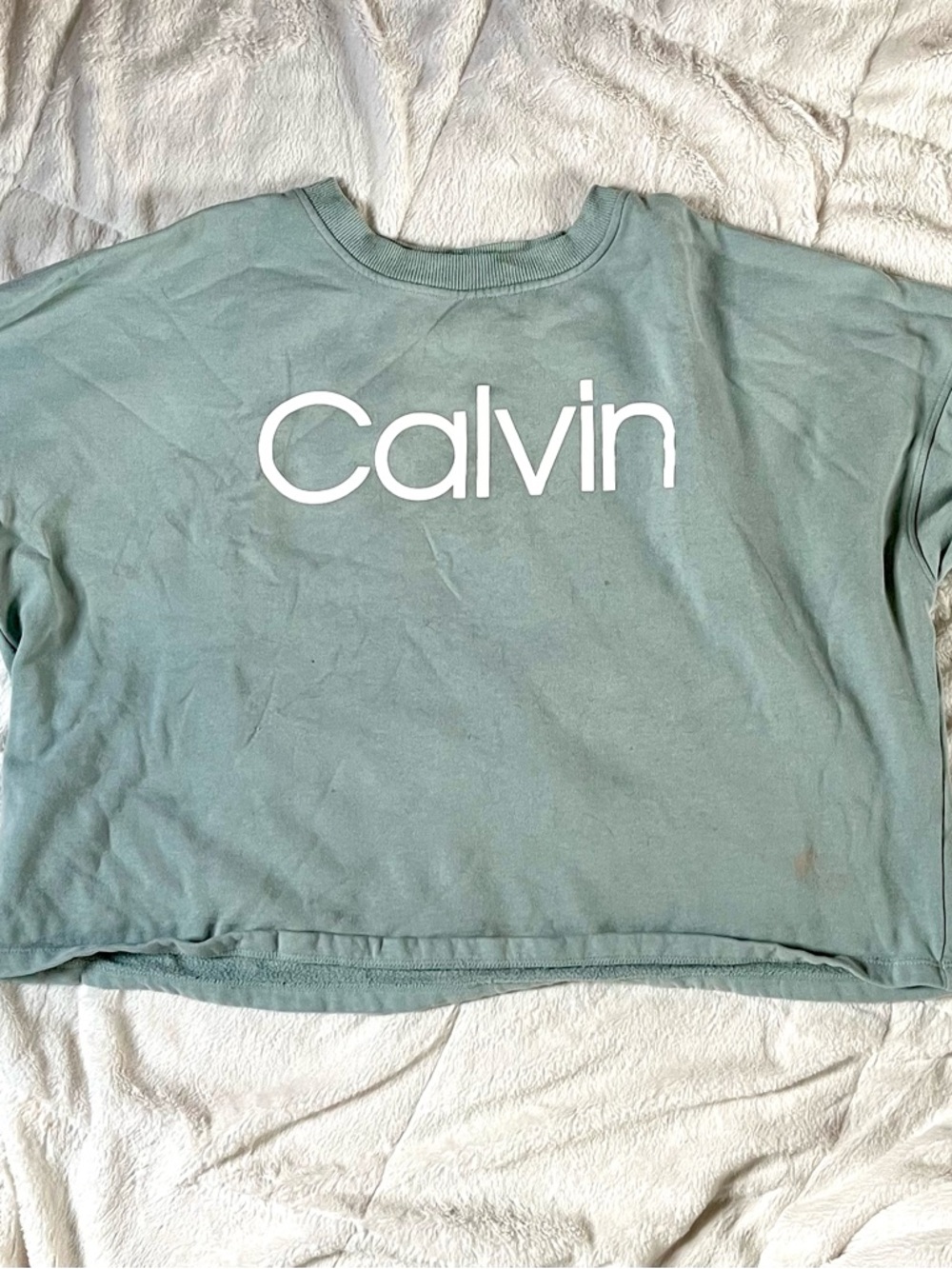 Calvin Klein Logo Crewneck Sweatshirt - Sage Green